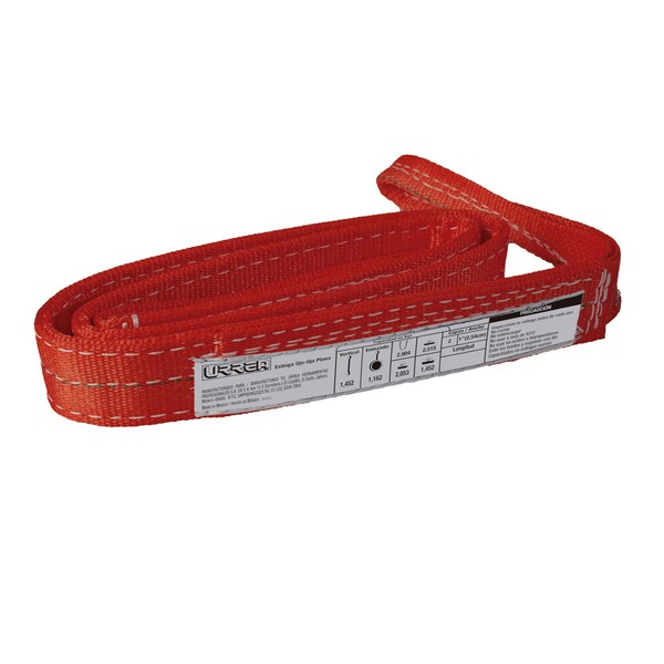 Polyester slings, 32.81 ft L, Red